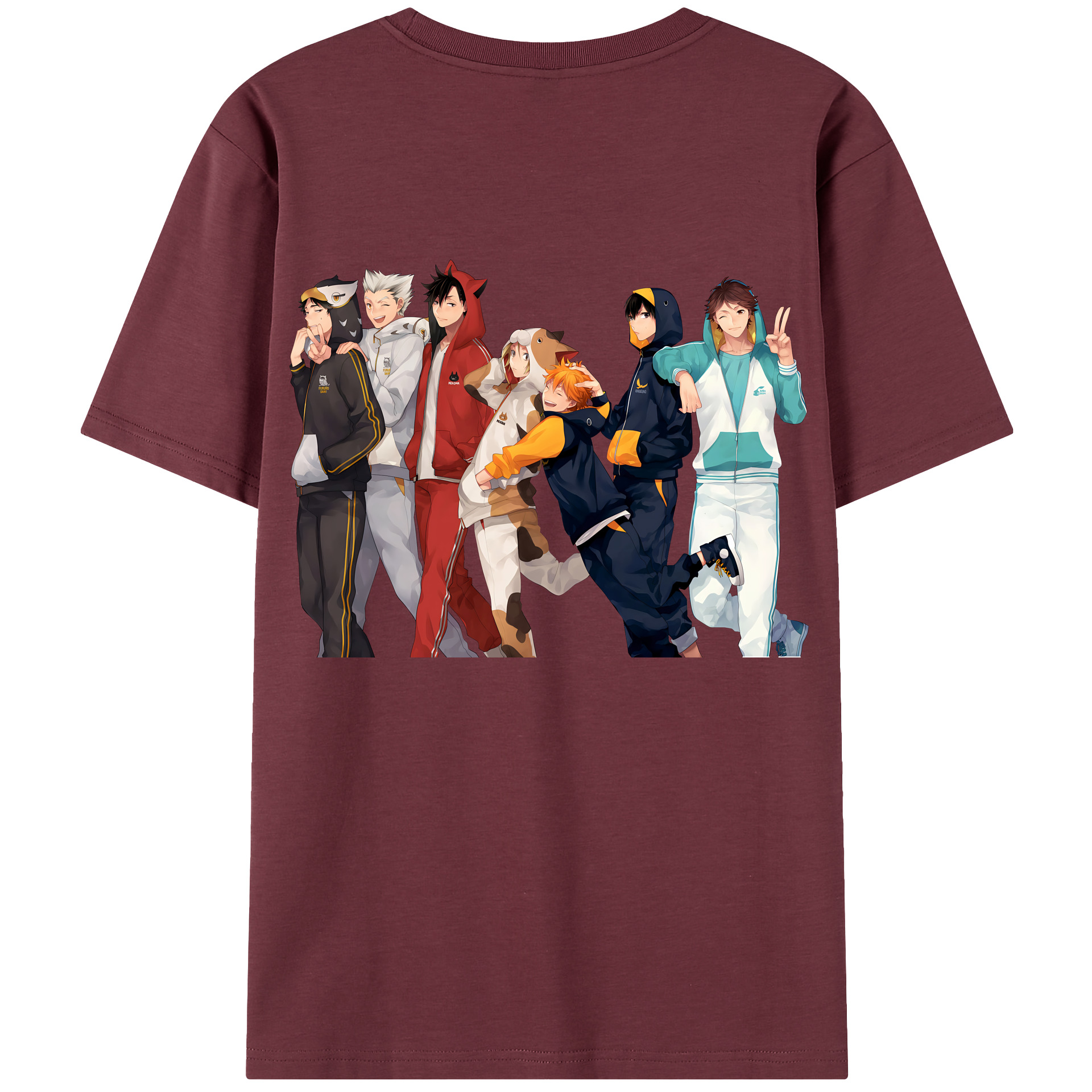 （画像用） ハイキュー!! Haikyu!! 綿100％半袖Tシャツ（背面プリント）